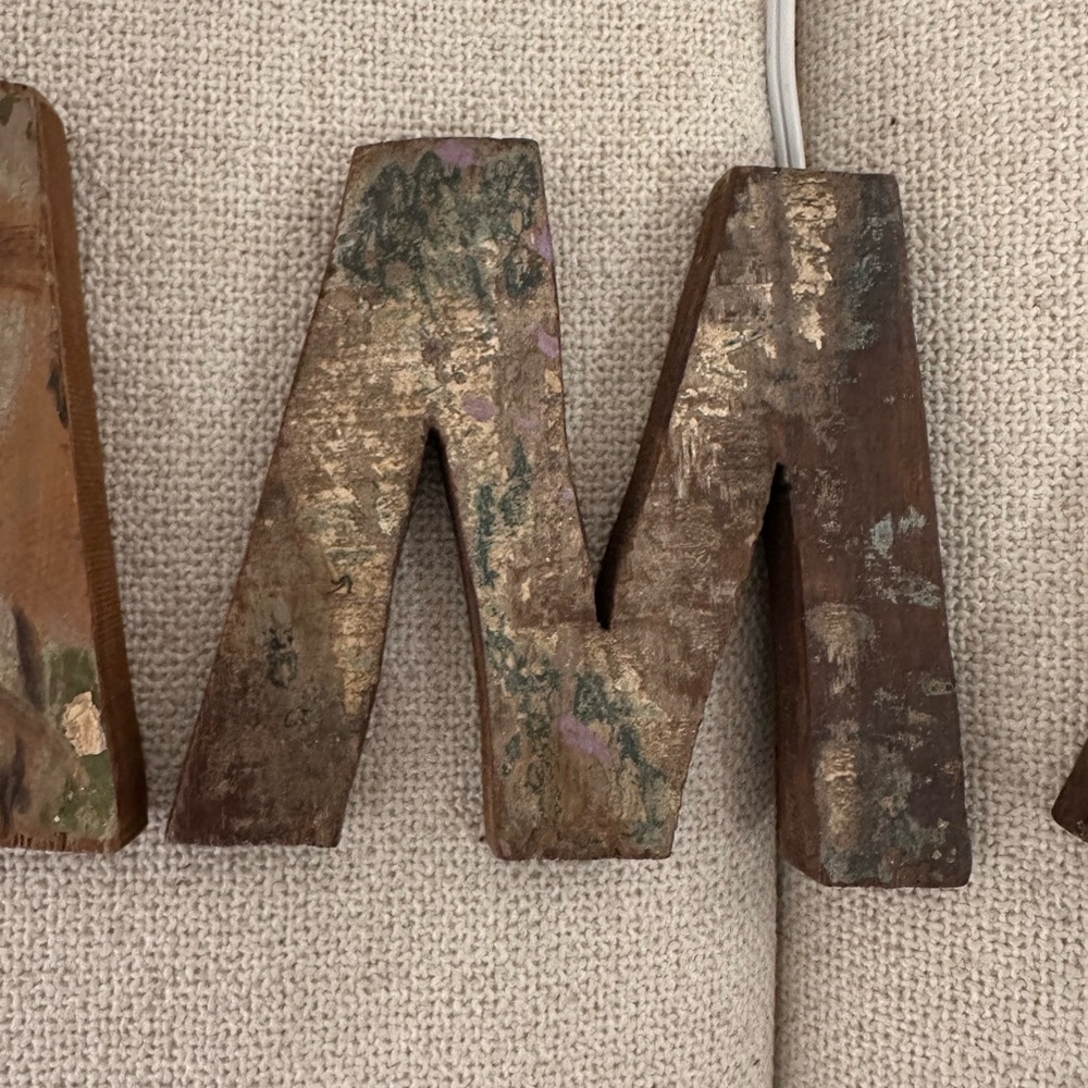 Solid Wood Rustic Letter Set - "Emma" - Picture 3 of 5